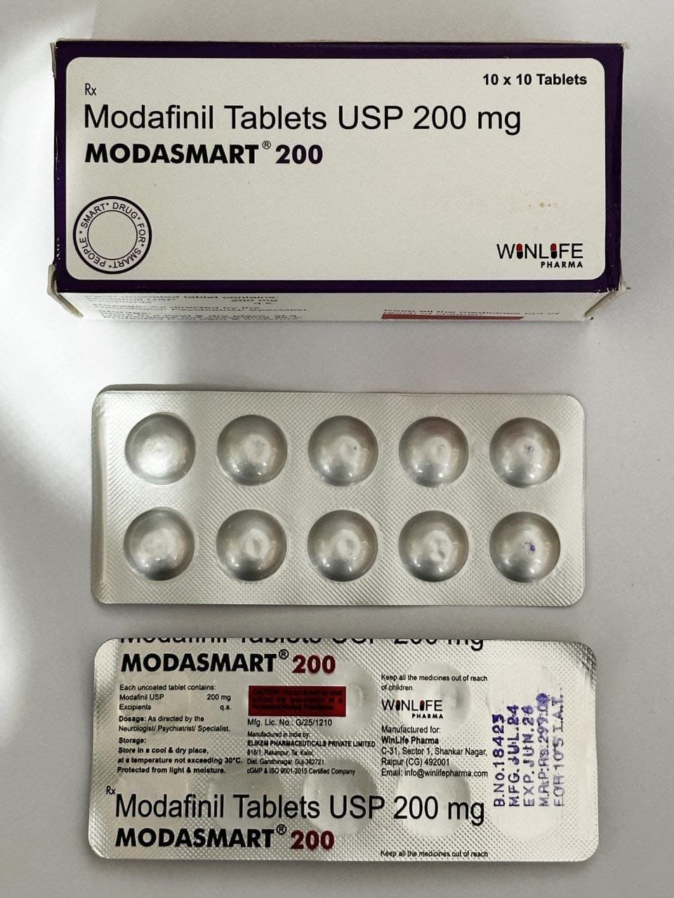 Modasmart Modanafinil 200mg